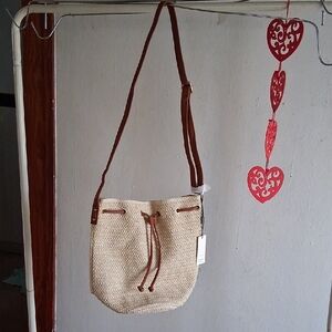 NWT Stylish Tan and Cream Women's Bag